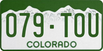 CO license plate 079TOU