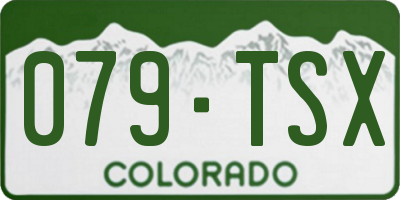 CO license plate 079TSX
