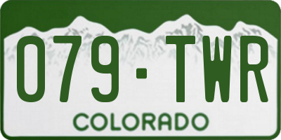 CO license plate 079TWR