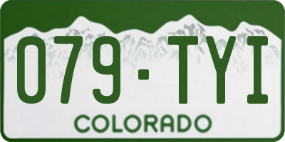 CO license plate 079TYI