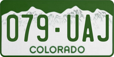 CO license plate 079UAJ