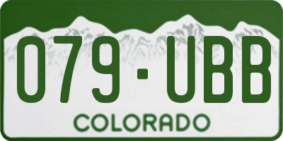 CO license plate 079UBB