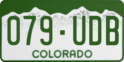 CO license plate 079UDB