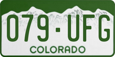 CO license plate 079UFG