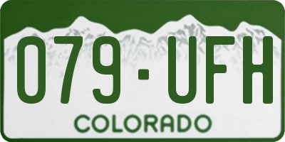 CO license plate 079UFH