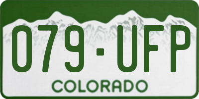 CO license plate 079UFP