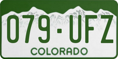 CO license plate 079UFZ