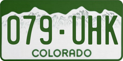 CO license plate 079UHK