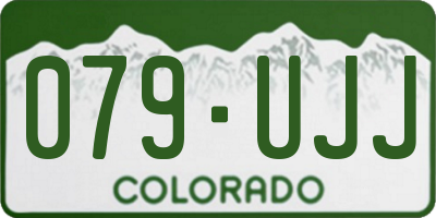 CO license plate 079UJJ