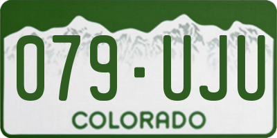 CO license plate 079UJU