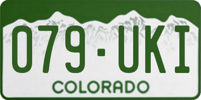 CO license plate 079UKI