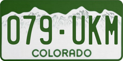 CO license plate 079UKM