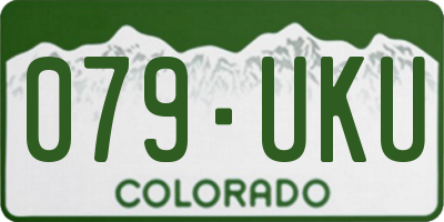 CO license plate 079UKU