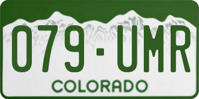 CO license plate 079UMR