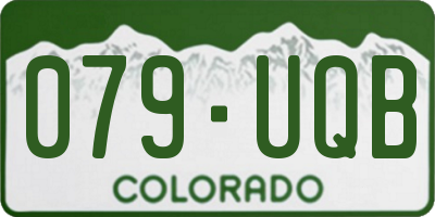 CO license plate 079UQB