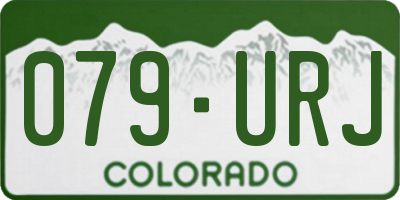 CO license plate 079URJ