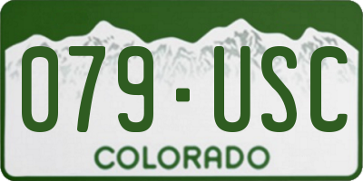 CO license plate 079USC
