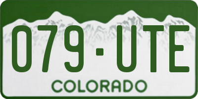 CO license plate 079UTE