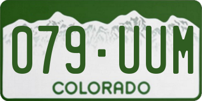 CO license plate 079UUM