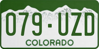 CO license plate 079UZD