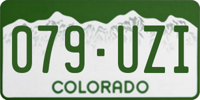 CO license plate 079UZI