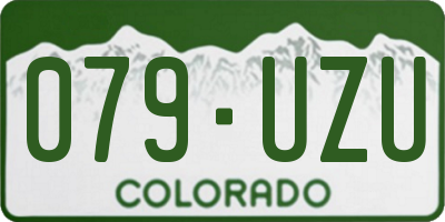 CO license plate 079UZU