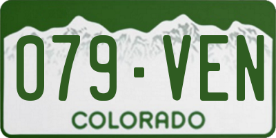 CO license plate 079VEN