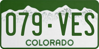 CO license plate 079VES