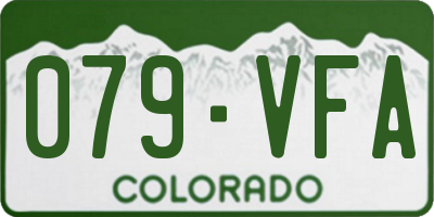 CO license plate 079VFA