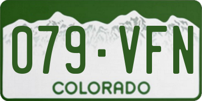 CO license plate 079VFN