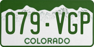 CO license plate 079VGP