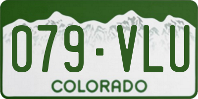 CO license plate 079VLU