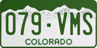 CO license plate 079VMS