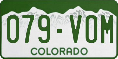 CO license plate 079VOM