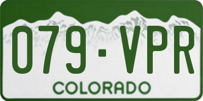 CO license plate 079VPR