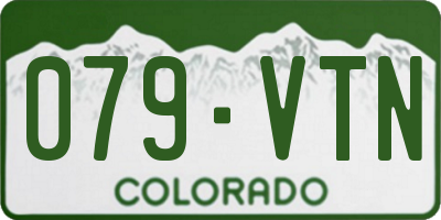 CO license plate 079VTN