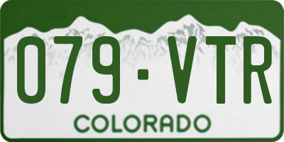 CO license plate 079VTR