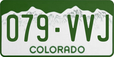 CO license plate 079VVJ