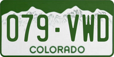 CO license plate 079VWD