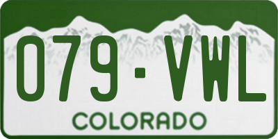 CO license plate 079VWL