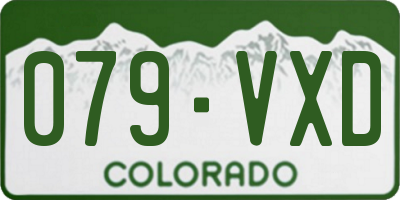 CO license plate 079VXD