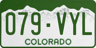 CO license plate 079VYL