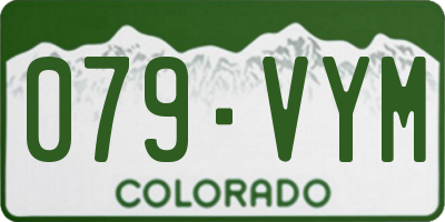 CO license plate 079VYM