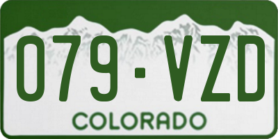 CO license plate 079VZD