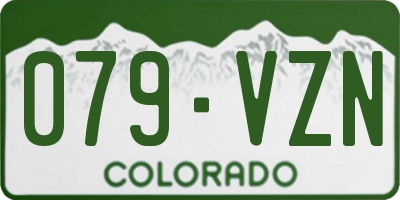 CO license plate 079VZN