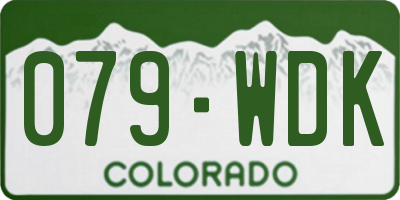 CO license plate 079WDK