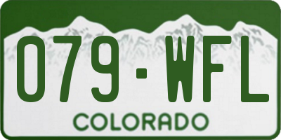 CO license plate 079WFL
