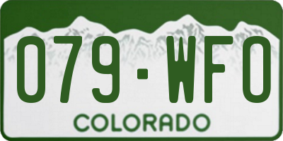 CO license plate 079WFO