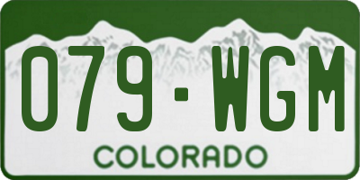 CO license plate 079WGM