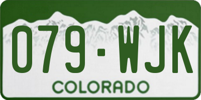 CO license plate 079WJK